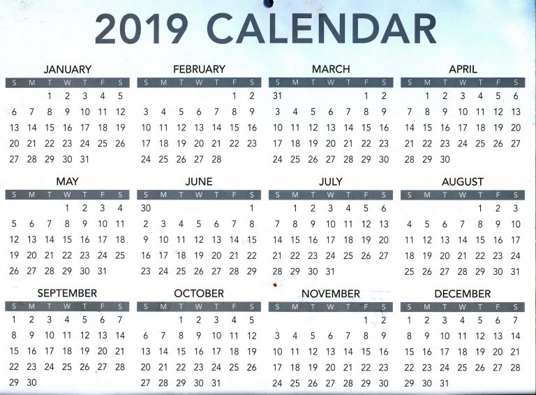 2019 OACT Calendar Has Something For Everybody